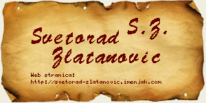 Svetorad Zlatanović vizit kartica